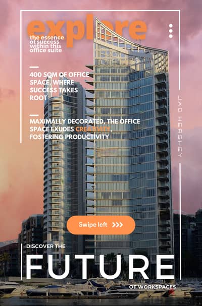 JH23-3038 Office 400m for rent in Downtown Beirut, $ 3,750 cash