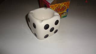 dice like ashtray 8*8*8 cm new in box