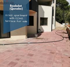 Baabdat - (Qanabet) - 120m2 apartment with 100m2 terrace