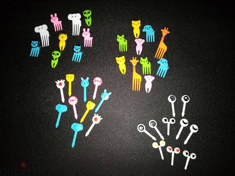 Cat and animals fruit forks and cocktail piques 6 pieces 4