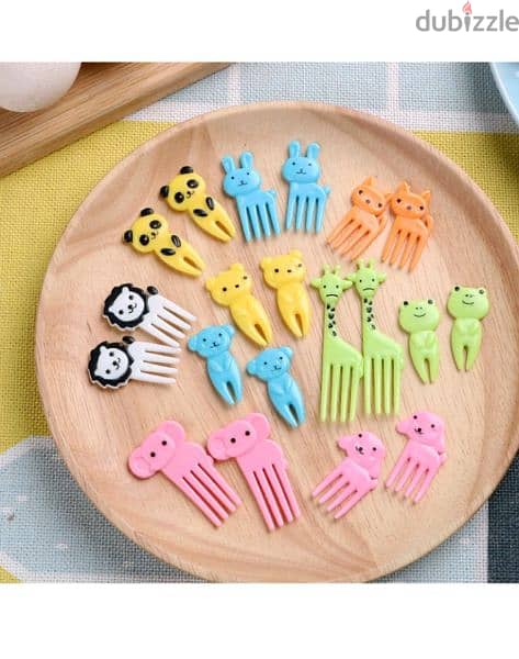 Cat and animals fruit forks and cocktail piques 6 pieces 6