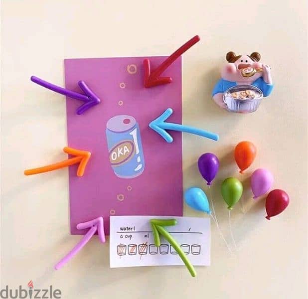 cute arrow and balloons shape fridge magnets 2