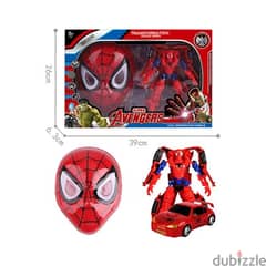 Spiderman Transformer Action Figure With Face Mask