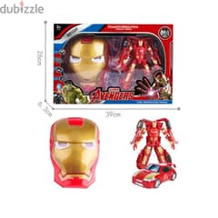 Iron Man Transformer Action Figure With Face Mask