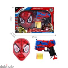 Spiderman Action Figure With Face Mask And Nerf Gun 0