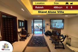 Rabieh 486m2 | Stand Alone Villa | Super Luxurious | Classy Area | 0