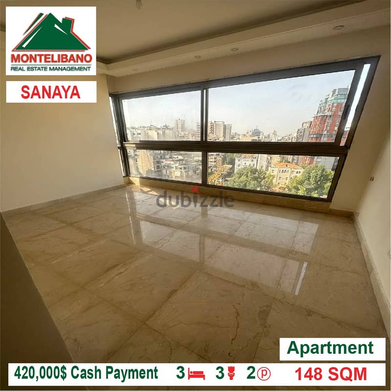 420,000$ Cash Payment!! Apartment for sale in Sanayeh!! 1