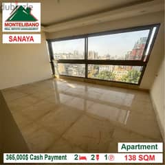 365,000$ Cash Payment!! Apartment for sale in Sanayeh!!