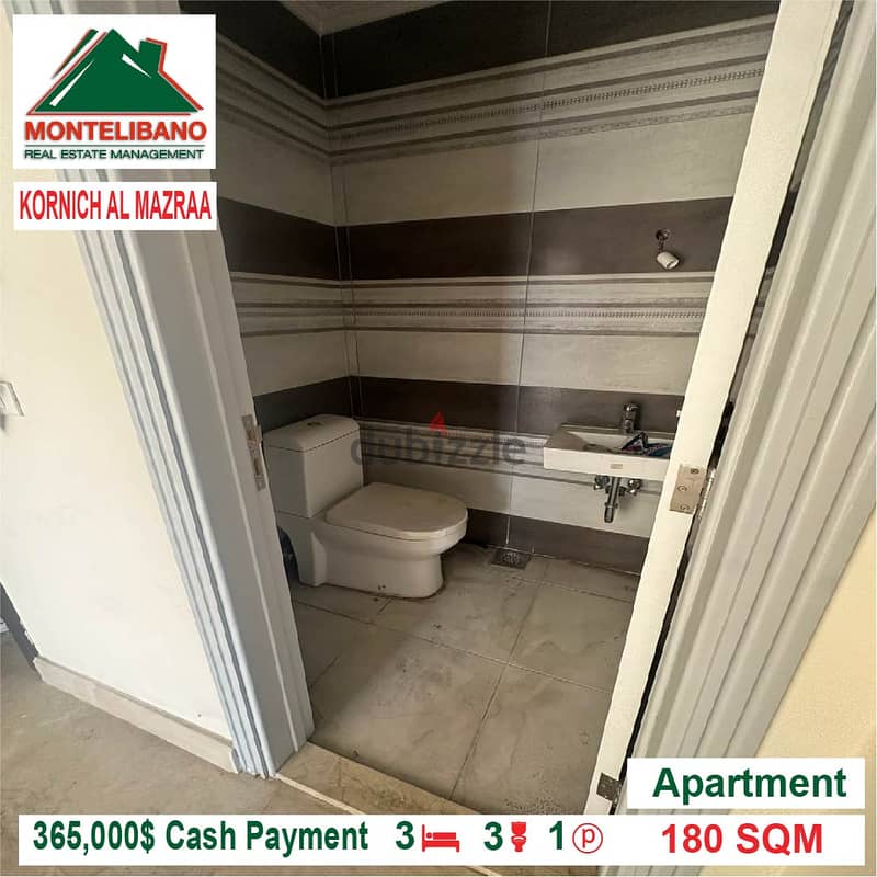 365,000$ Cash Payment!! Apartment for sale in Kornich Al Mazraa!! 3