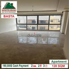 190,000$ Cash Payment!! Apartment for sale in Basta!!