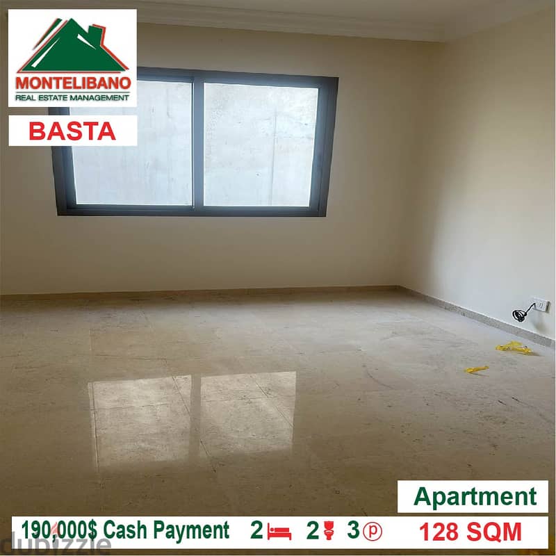 190,000$ Cash Payment!! Apartment for sale in Basta!! 1