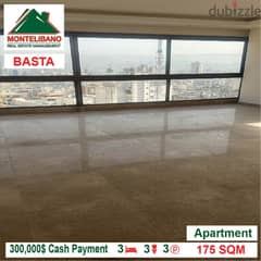 300,000$ Cash Payment!! Apartment for sale in Basta!!