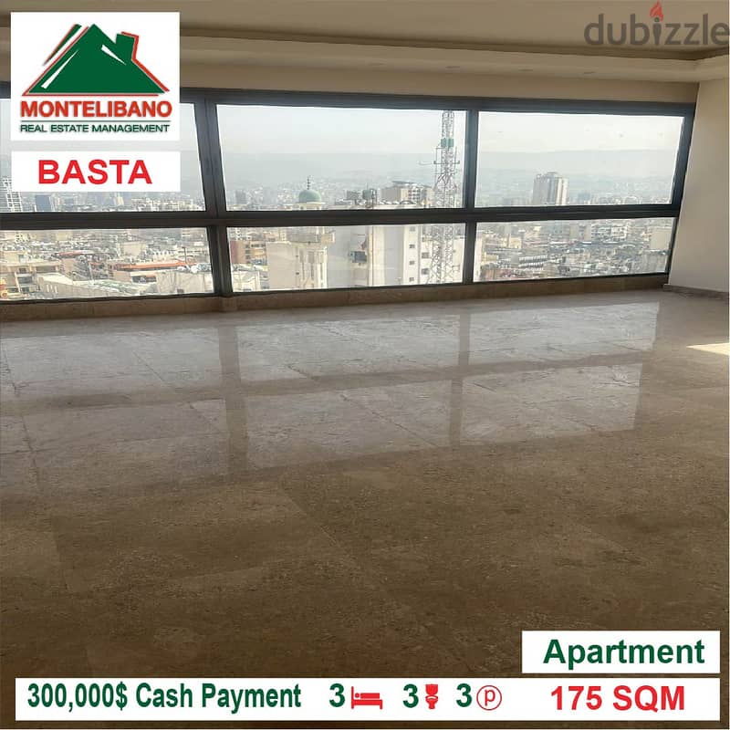 300,000$ Cash Payment!! Apartment for sale in Basta!! 0