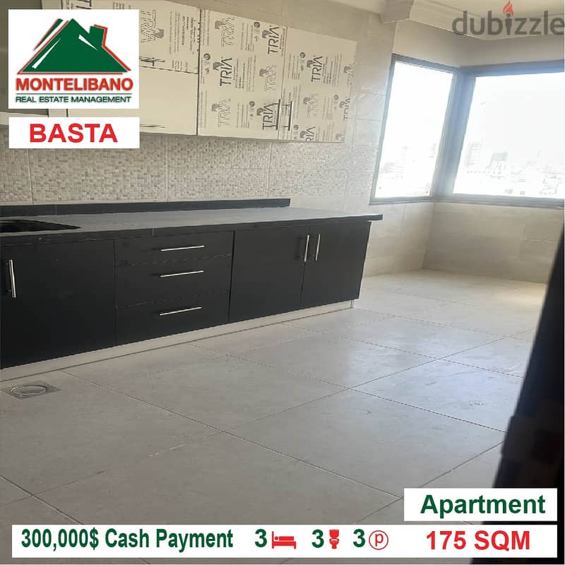 300,000$ Cash Payment!! Apartment for sale in Basta!! 2