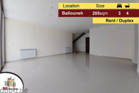 Ballouneh 205m2 | Rent | Duplex | Open Mountain View | Gated Community