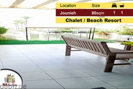 Jounieh 80m2 + 20m2 Terrace | Cozy Chalet | Beach Resort | View | MS