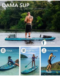 DAMA Navigation Pro SUP and Kayak for fishing extra wide paddle board