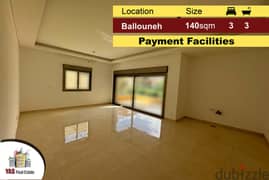Ballouneh 140m2 | Brand New | Classy Area | Payment Facilities | 0