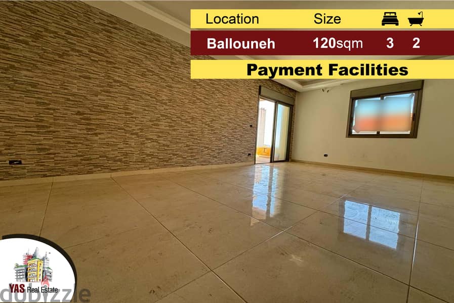 Ballouneh 120m2 | Brand New | Calm Area | Payment Facilities |MY 0