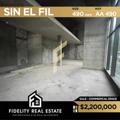 Commercial space for Sale in Sin El Fil AA490 0