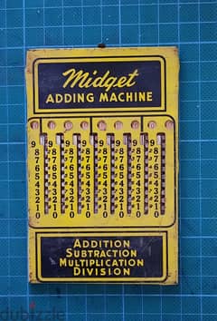Vintage Midget adding machine pocket calculator 0
