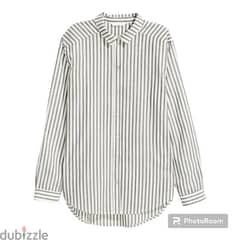 H&M Stripped Oversized Chemise 0