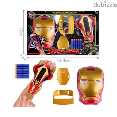 Iron Man Action Figure Face And Gun