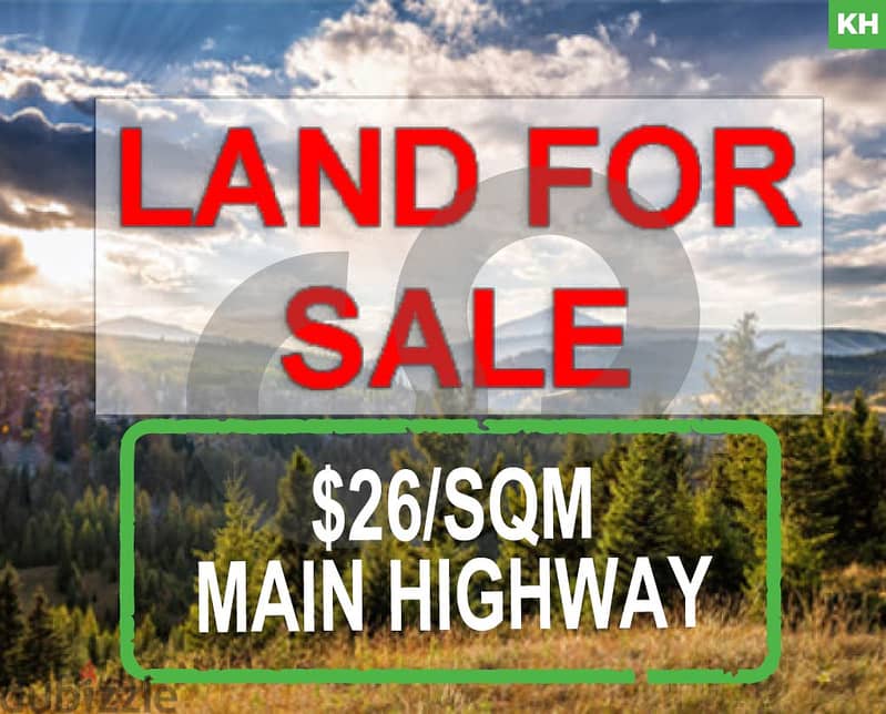 26$/sqm Moghr Land Residential/commercial for investment! REF#KH97072 0