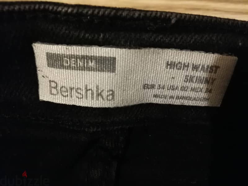 Bershka black high waist skinny jeans for girls 4