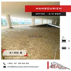 Office for rent in mansourieh 610 SQM REF#JPT22108 0
