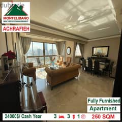 24000$/Cash Year!! Apartment for rent in Achrafieh!! 0