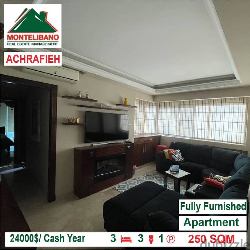 24000$/Cash Year!! Apartment for rent in Achrafieh!! 1