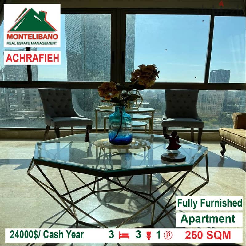 24000$/Cash Year!! Apartment for rent in Achrafieh!! 2
