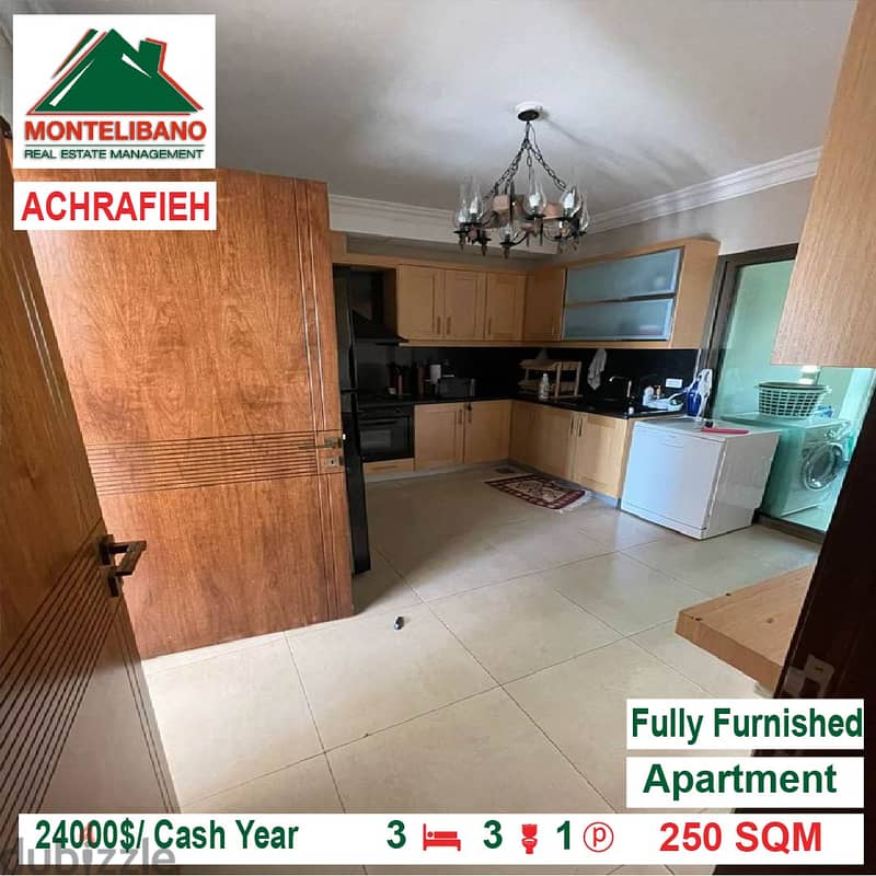 24000$/Cash Year!! Apartment for rent in Achrafieh!! 4