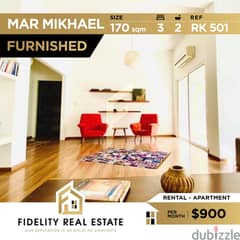 Furnished apartment for rent in Mar Mikhael RK501 0