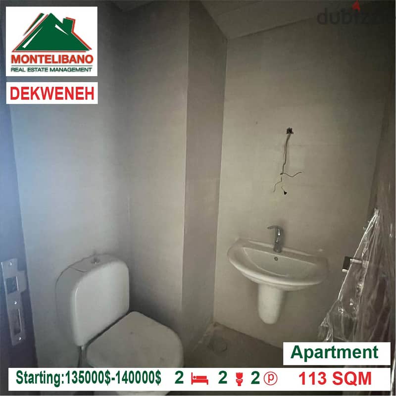 Starting:135000$-140000$!! Apartments for sale in Dekwaneh !! 2