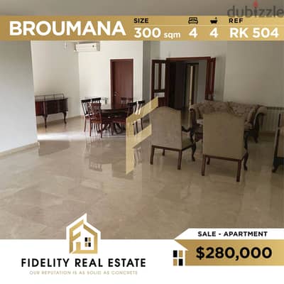 Apartment for sale in Broummana RK504