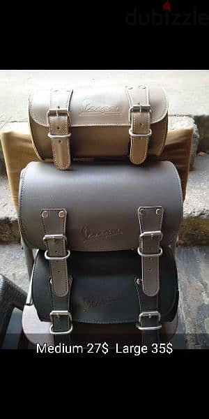 rear leather bag vespa 150/300cc 0
