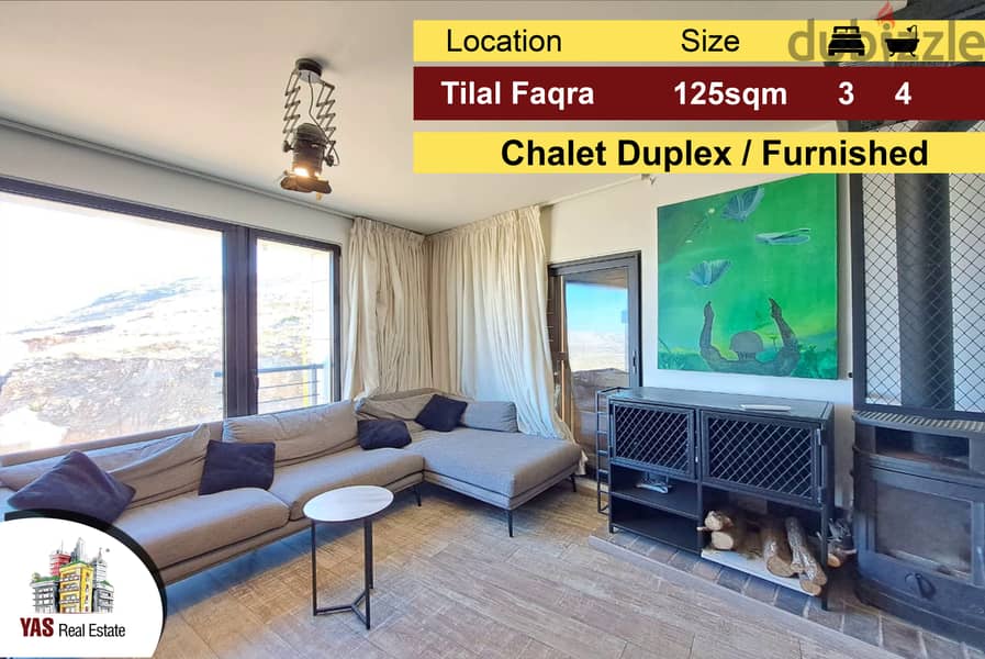 Tilal Faqra 125m2 | Chalet | Duplex | High End | Furnished | DA 0
