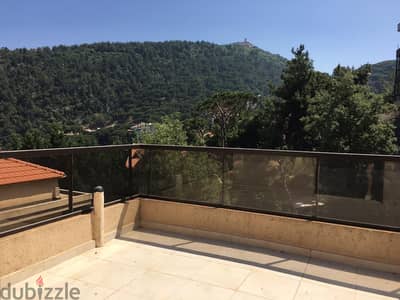 250 m2 duplex apartment +mountain view for sale in Jouret El Ballout