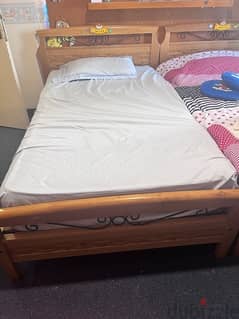 single bed with mattress  مفرد ونص