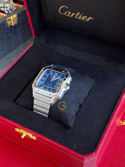 Cartier Santos Blue Swiss Superclone 1.1