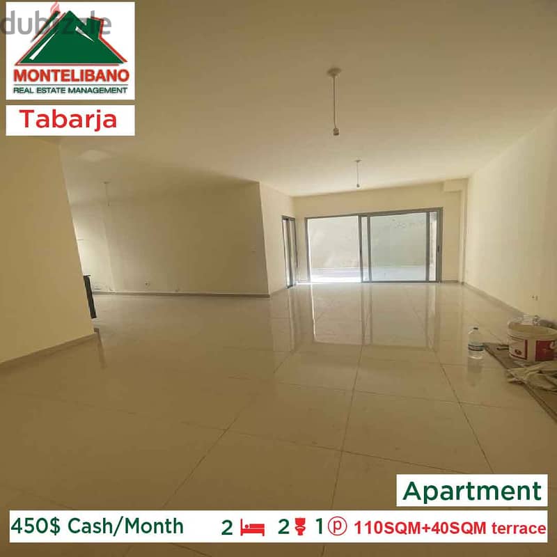 450$ Cash/Month!! Apartment for rent in Tabarja!! 0