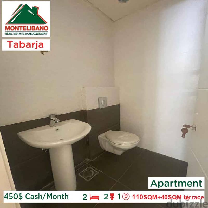 450$ Cash/Month!! Apartment for rent in Tabarja!! 4