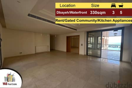 Dbayeh/Waterfront 330m2 | Rent | Gated Community | Kitchen appliances