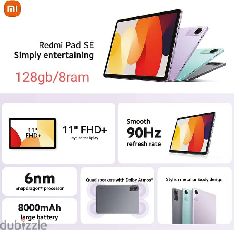 Redmi pad se 256gb/8ram.  165$ 1