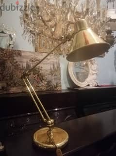 vintage copper desk lamp original italy 0