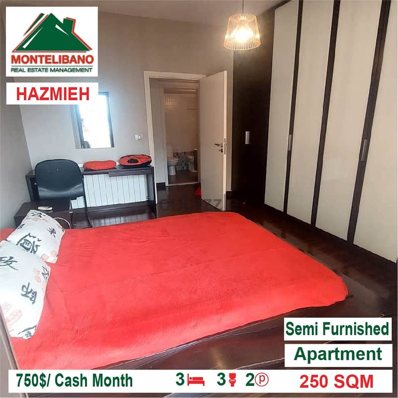 750$/Cash Month!! Apartment for rent in Hazmieh!! 3