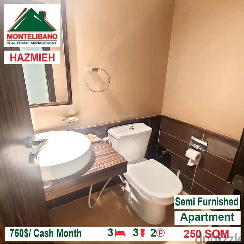 750$/Cash Month!! Apartment for rent in Hazmieh!! 5