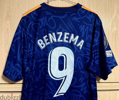 Real Madrid 2022 away benzema 9 full badges adidas jersey